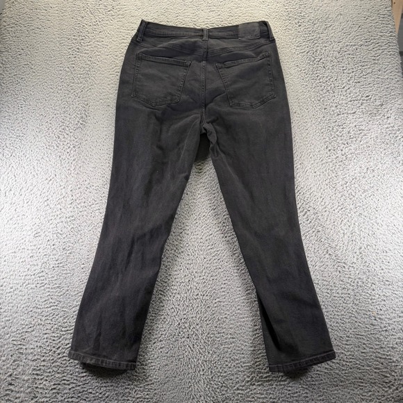 Aeropostale Jeans Women 32x29 Black Cotton Denim Mom Distressed Workwear Travel - Picture 5 of 10